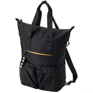 IKEA Black Backpack with Yellow Accent